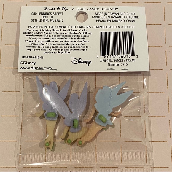 Tinkerbell Buttons - Picture 2 of 2